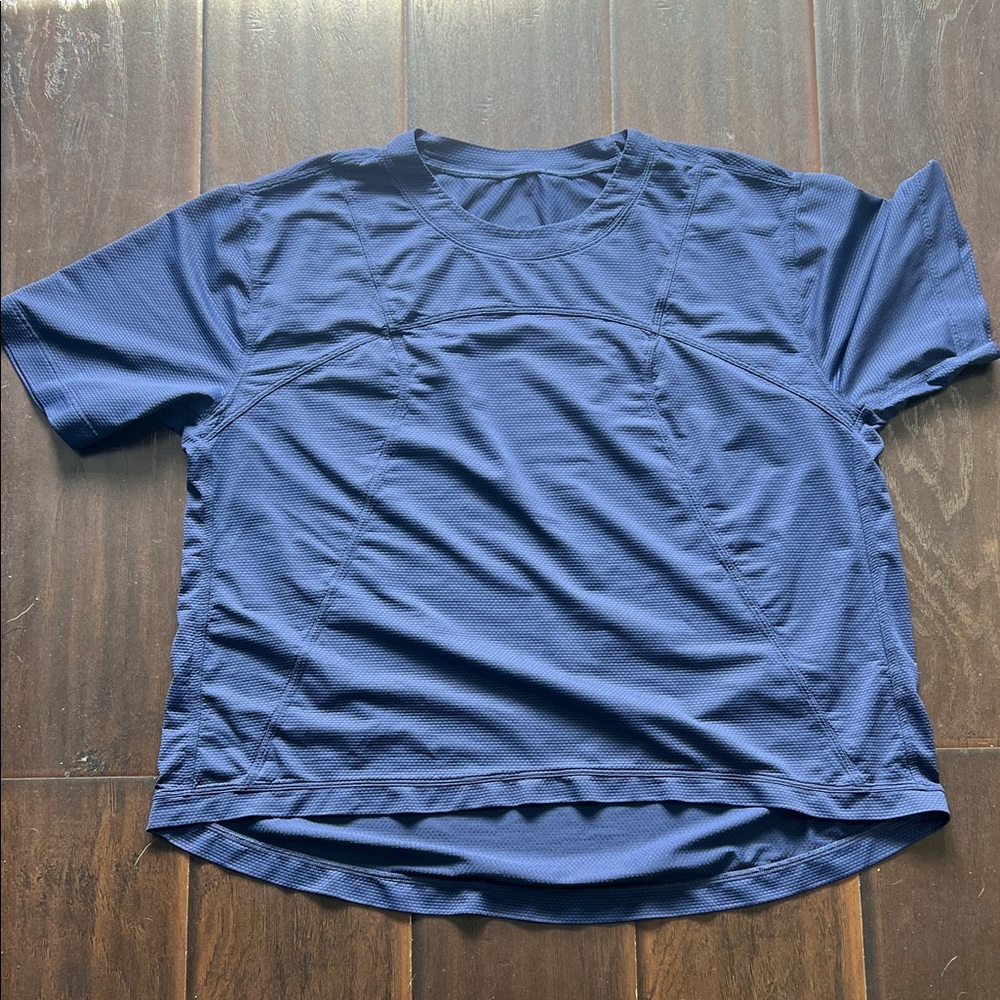 Lululemon Navy Tough Training Crewneck Top, size 12